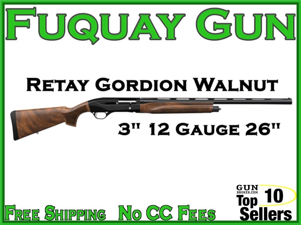 Retay Gordion 12 GA 26" GORPLBLK-26 Hunting Shotgun Gordion-img-0
