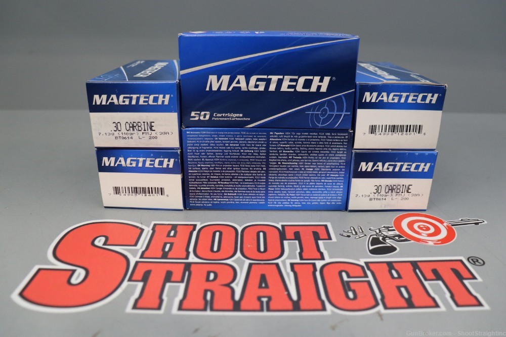Lot o' 300-rounds Magtech .30 Carbine 110gr FMJ Ammunition w/Ammo Can-img-1