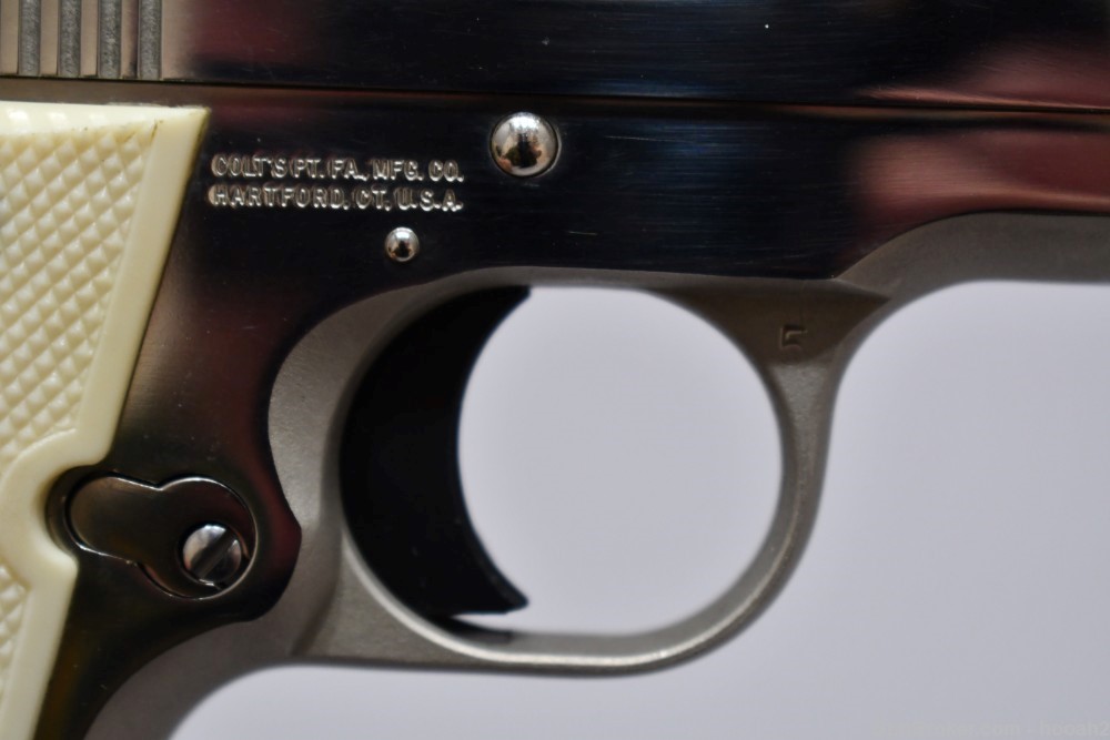Colt MKIV Series 80 Government 380 ACP Pistol Bright Nickel W Box-img-5