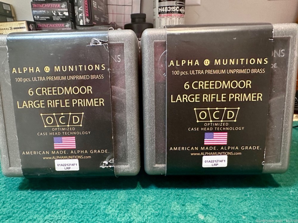 200 pieces of 6mm Creedmoor Brass by Alpha Munitions, LRP Primer-img-0