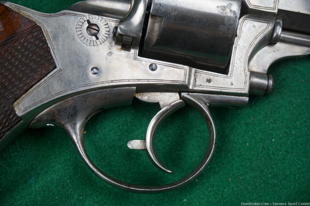 British Tranter 1868 Nickel Cased Revolver 450 Adams 4.5" No Reserve  -img-18