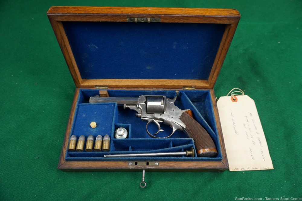 British Tranter 1868 Nickel Cased Revolver 450 Adams 4.5" No Reserve  -img-0