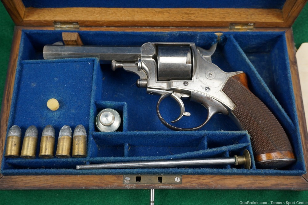 British Tranter 1868 Nickel Cased Revolver 450 Adams 4.5" No Reserve  -img-1