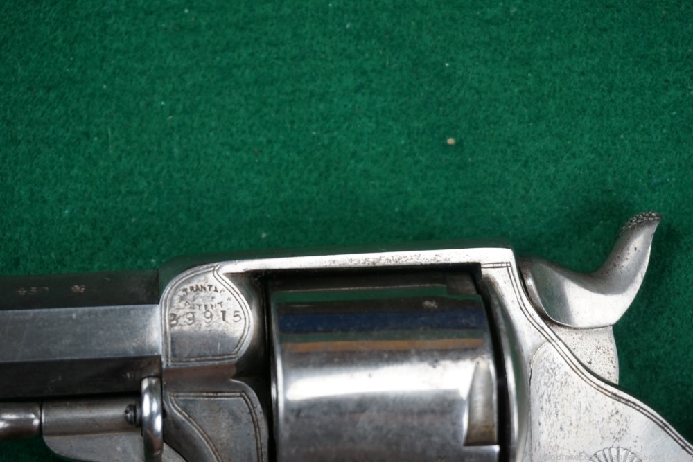 British Tranter 1868 Nickel Cased Revolver 450 Adams 4.5" No Reserve  -img-4