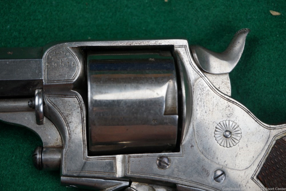 British Tranter 1868 Nickel Cased Revolver 450 Adams 4.5" No Reserve  -img-5