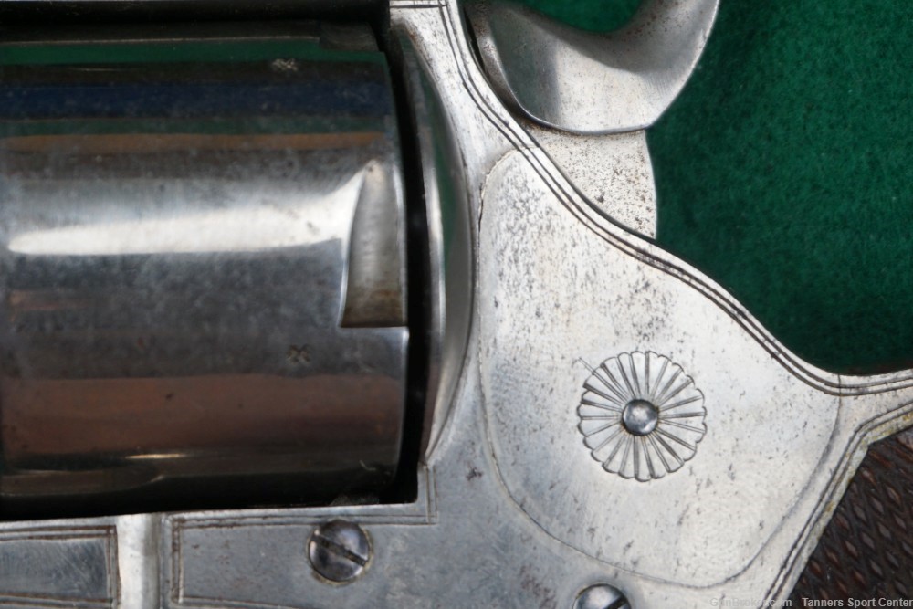 British Tranter 1868 Nickel Cased Revolver 450 Adams 4.5" No Reserve  -img-6