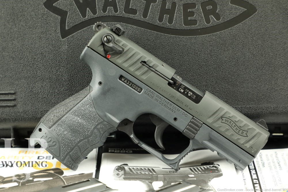 Walther Arms P22Q P22 Tungsten Gray .22LR 3.5” Semi-Auto Pistol w/ Case-img-0