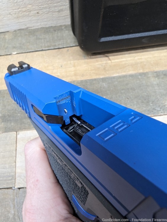 Polymer 80 - PFC9 Semi Auto 9mm Pistol Threaded  Blue Cerakote 4 Total Mags-img-3