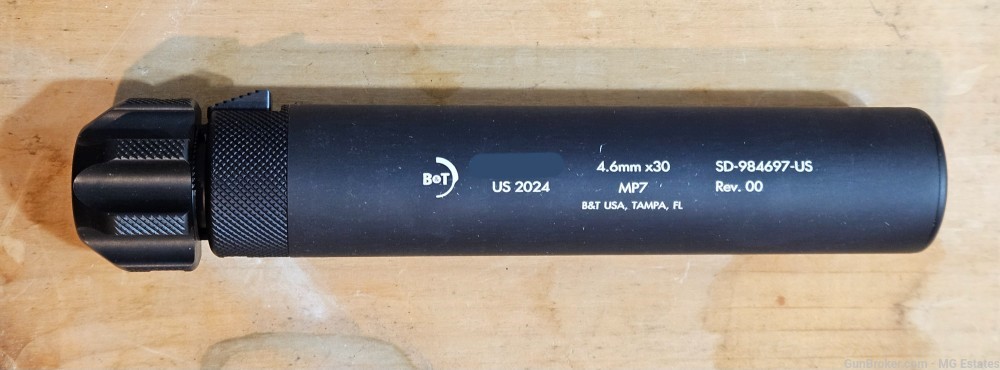 B&T H&K MP7 QD Suppressor - 4.6mm - OEM Silencer for TP7 MP7, MP7A1 & MP7A2-img-0
