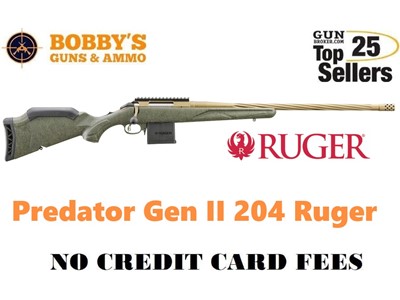 Ruger 46938 American Predator Gen II 204 Ruger 10+1 22" Burnt Bronze 
