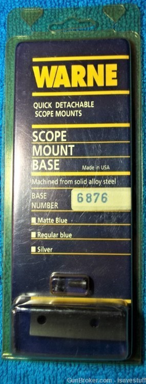 NOS Warne Quick Detach Scope Mount Base Remington BSA S&W Weatherby-img-0