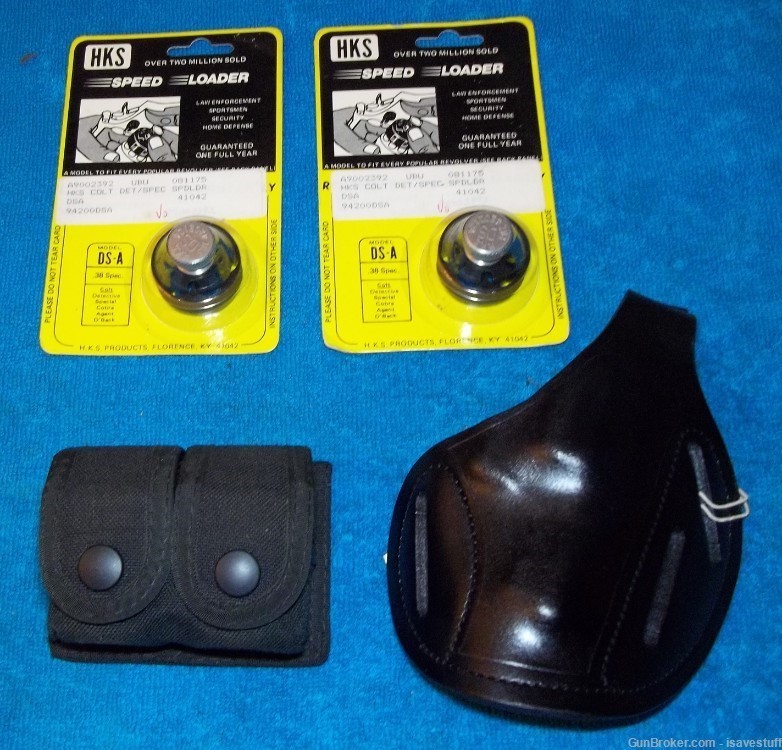 COLT Detective Special PACKAGE NOS Strong R/H Holster Belt Carrier & 2 DS-A-img-0