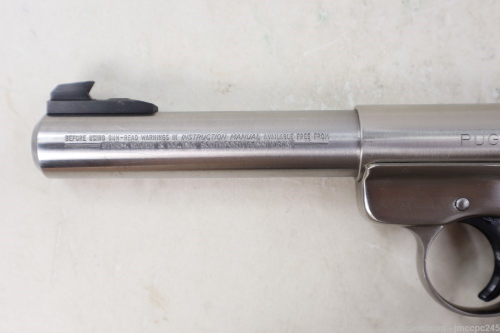 Very Nice Stainless Ruger Mark II Target .22 LR Semi Auto Pistol Made 1987 -img-5