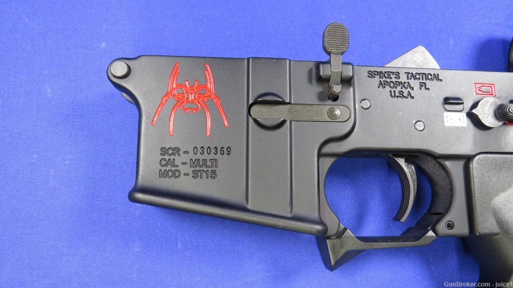 Spike's Tactical ST15 Spider Color Filled Complete Lower AR15 Receiver -img-2