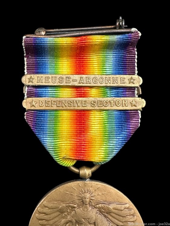 WW1 US Victory Medal Argonne Defensive Sector pre WW2 WWII badge uniform-img-3