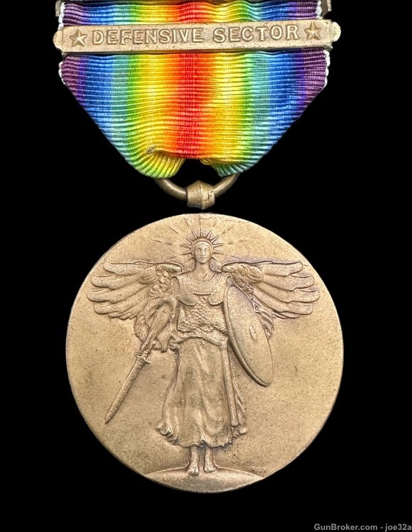WW1 US Victory Medal Argonne Defensive Sector pre WW2 WWII badge uniform-img-2