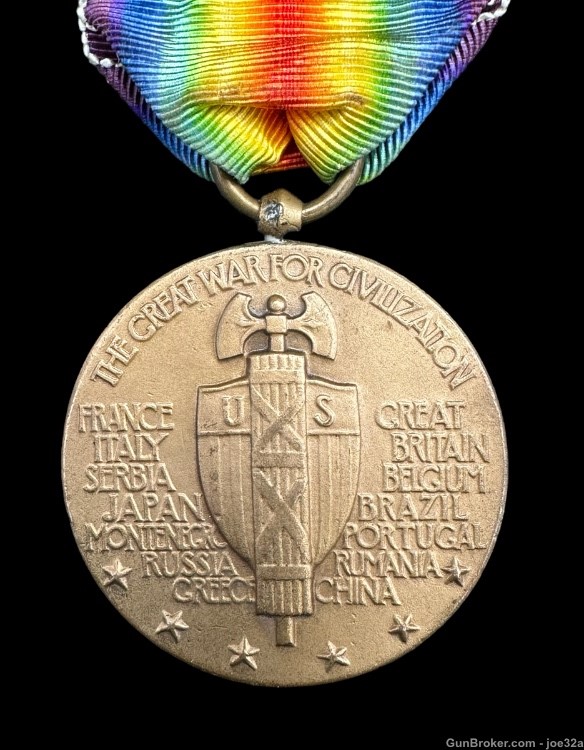 WW1 US Victory Medal Argonne Defensive Sector pre WW2 WWII badge uniform-img-5