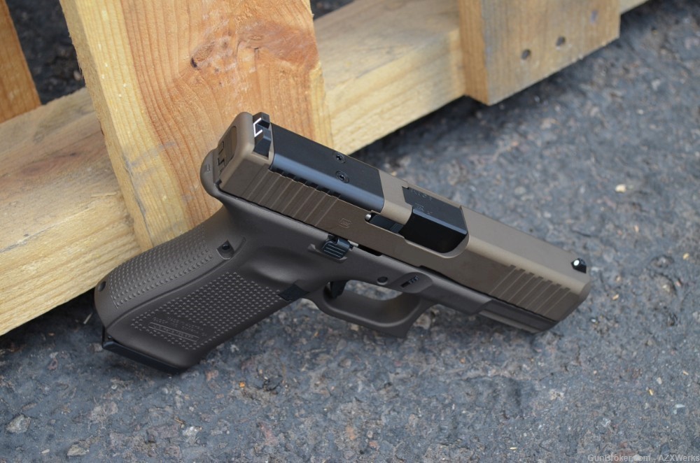 Glock 19 Gen 5 MOS X-Werks Burnt Midnight Bronze Optic ready G5 9mm -img-3