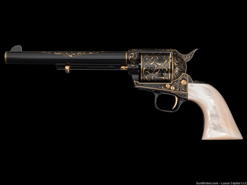 Colt 3rd Gen. Single Action Army Revolver Factory Engraved By George Spring-img-1