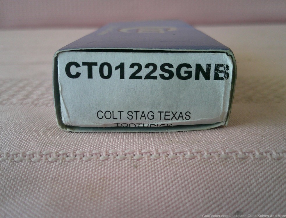 NIB Genuine Colt "THICK STAG" Texas Toothpick Stainless Blade Pocket Knife!-img-13