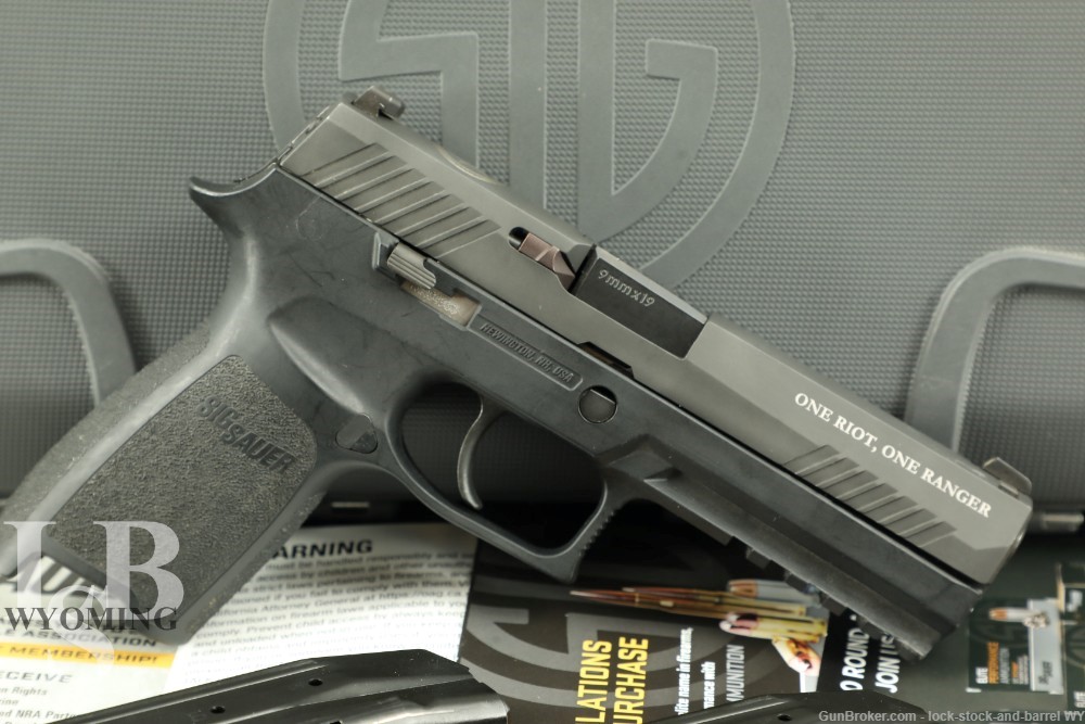 SIG Sauer P320F Full Size Nitron Texas Rangers 4.7” 9mm Semi-Auto Pistol-img-0