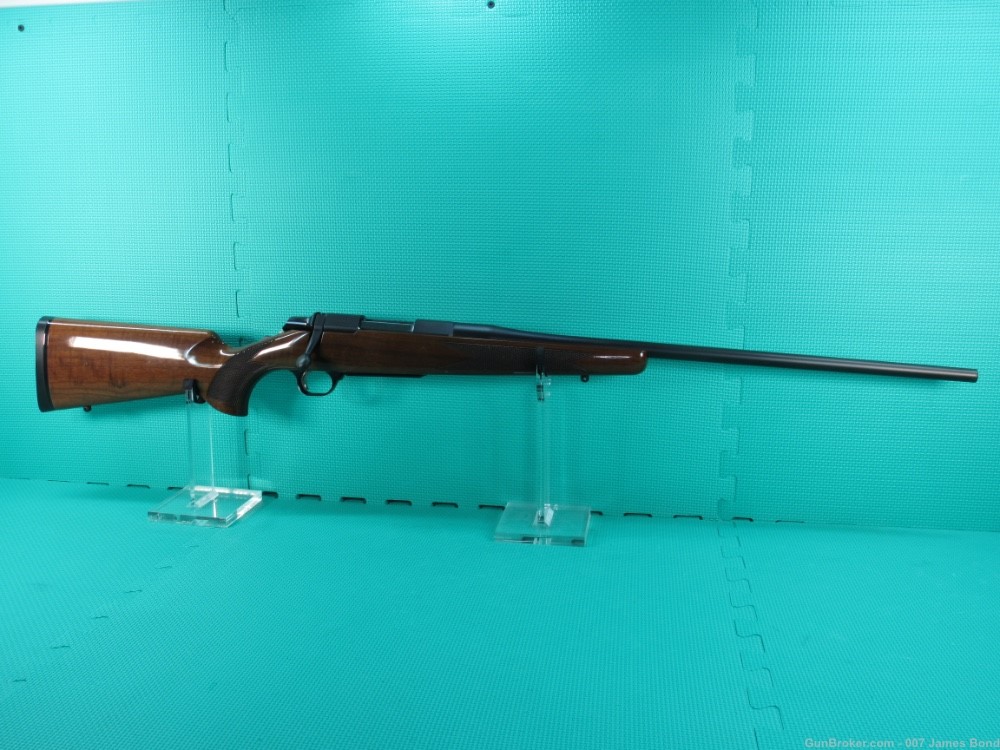 Browning A-Bolt Rifle 300 WSM Gloss Wood Stock Blued Finish 23” Very Nice-img-0