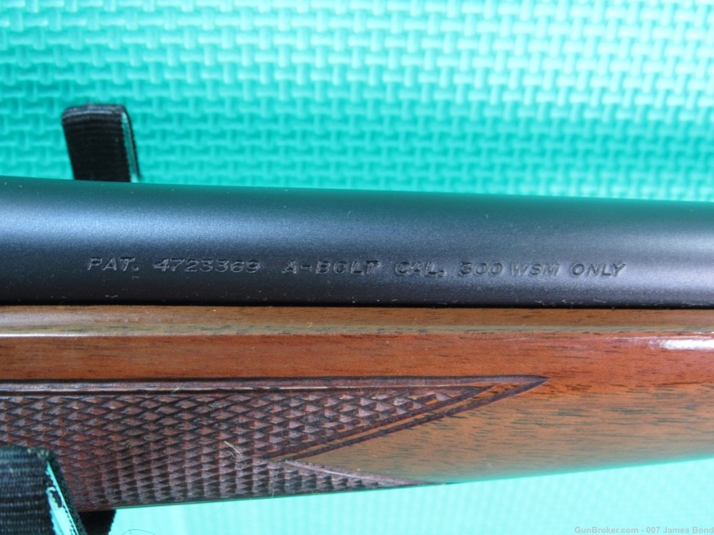 Browning A-Bolt Rifle 300 WSM Gloss Wood Stock Blued Finish 23” Very Nice-img-8