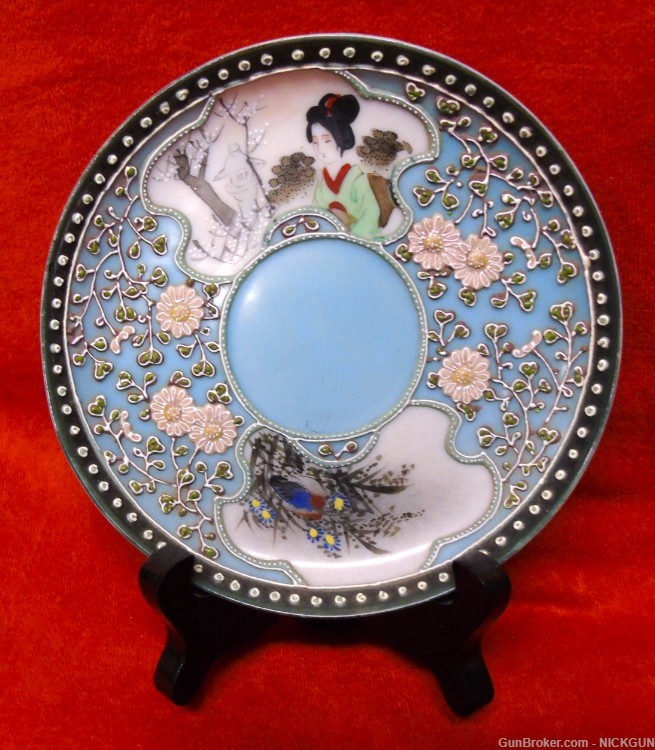 Vintage porcelain plate from China WWII estate.-img-0