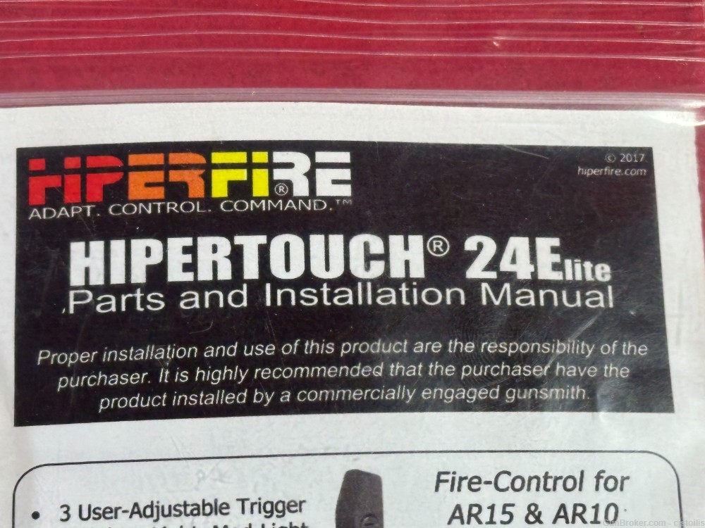 Hiperfire Hipertouch 24E 24 Elite Trigger AR15 & AR10 Assembly HPT24E NEW-img-1