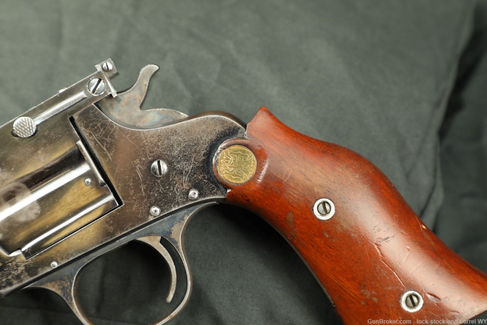 Hopkins & Allen 8 inch single-shot target pistol in .22 cal, Blued C&R-img-21