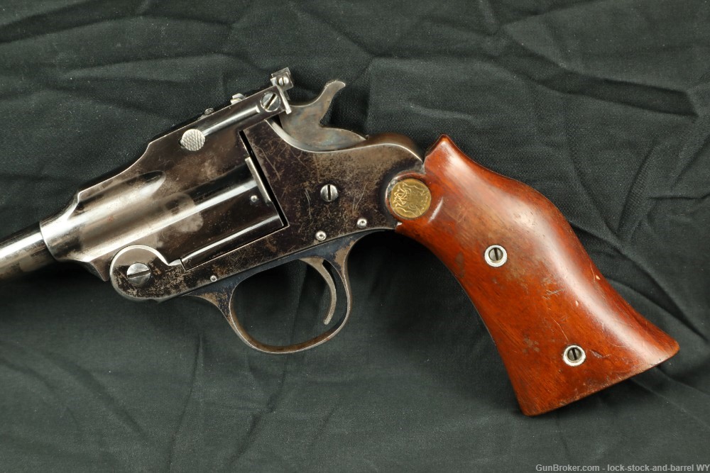 Hopkins & Allen 8 inch single-shot target pistol in .22 cal, Blued C&R-img-6