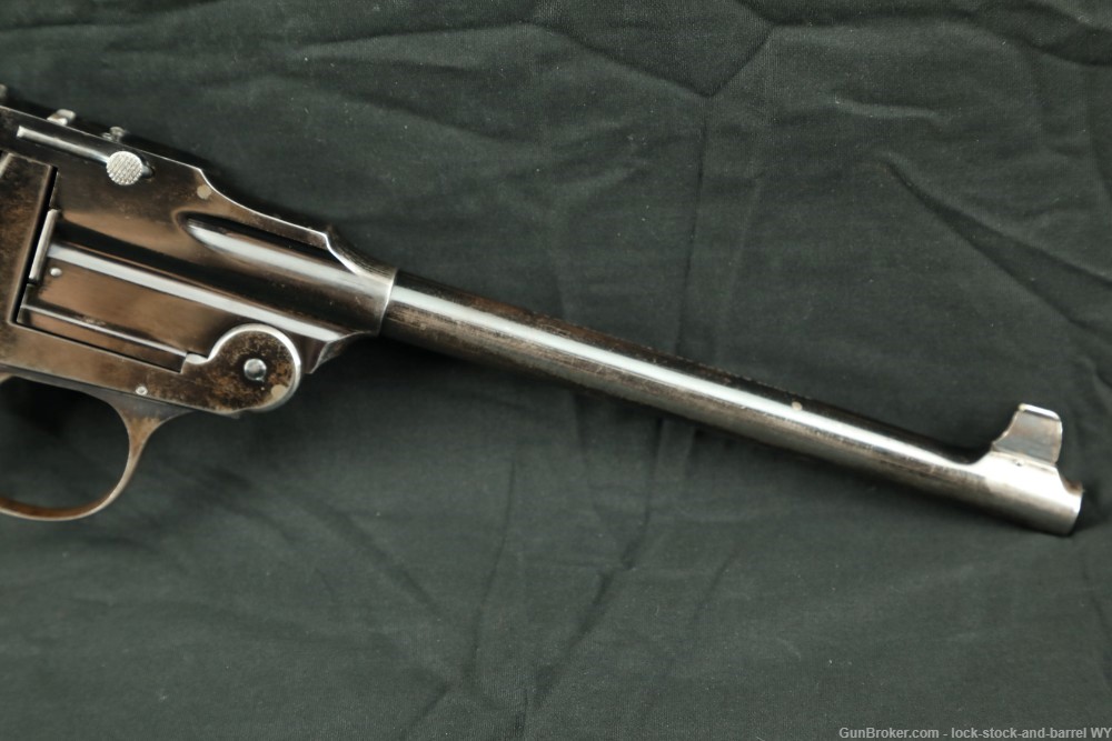 Hopkins & Allen 8 inch single-shot target pistol in .22 cal, Blued C&R-img-3