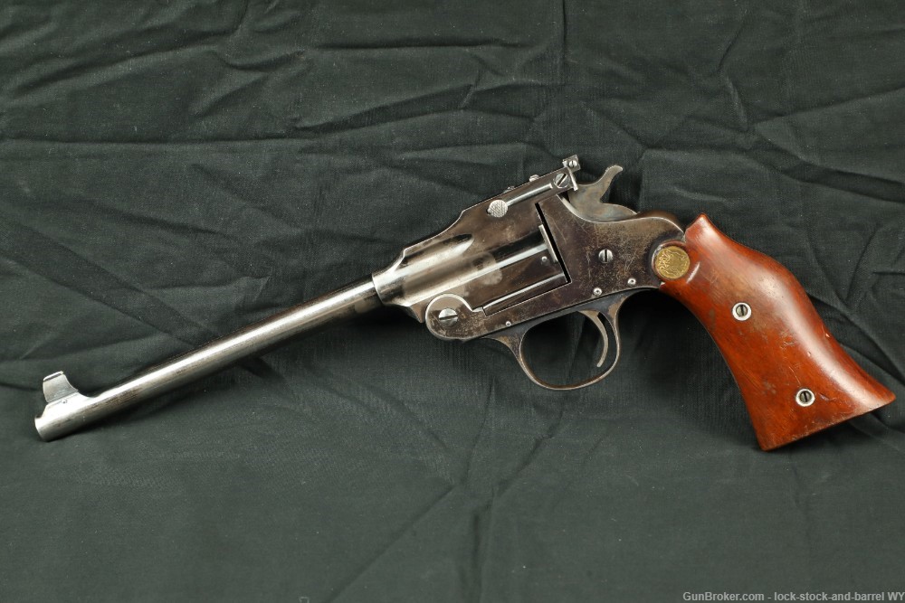 Hopkins & Allen 8 inch single-shot target pistol in .22 cal, Blued C&R-img-4