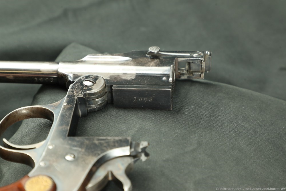 Hopkins & Allen 8 inch single-shot target pistol in .22 cal, Blued C&R-img-18