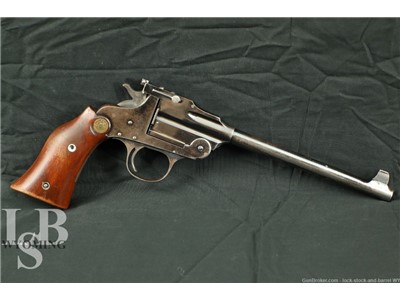 Hopkins & Allen 8 inch single-shot target pistol in .22 cal, Blued C&R