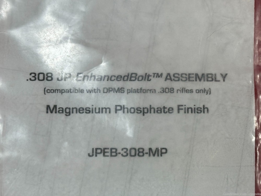 .308 JP Enterprise Enhanced Bolt AR-10 Assembly Magnesium Phosphate Finish-img-1