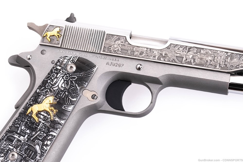 TALO Colt 1911 Aztec Jaguar Stainless .38 Super 287 of 300 NEW FROM 2017-img-6