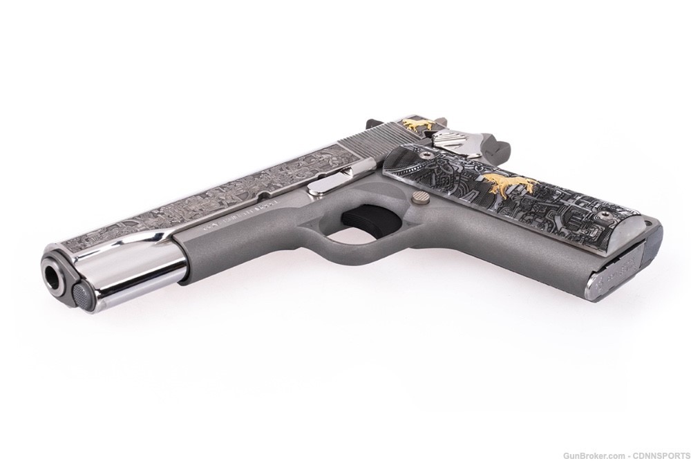 TALO Colt 1911 Aztec Jaguar Stainless .38 Super 287 of 300 NEW FROM 2017-img-2