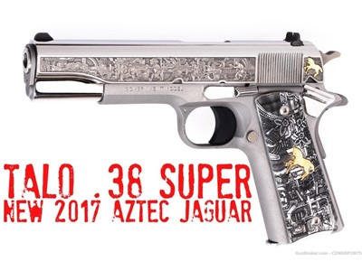 TALO Colt 1911 Aztec Jaguar Stainless .38 Super 287 of 300 NEW FROM 2017