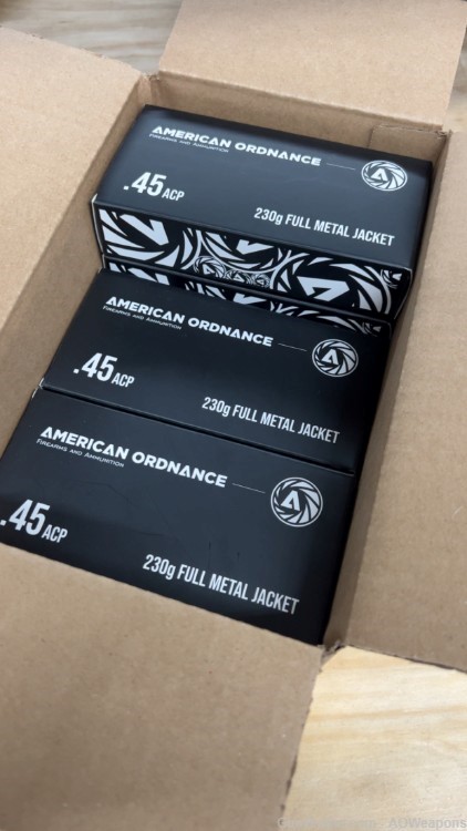 American Ordnance 500 Round .45ACP 230g FMJ Bulk Pack-img-0