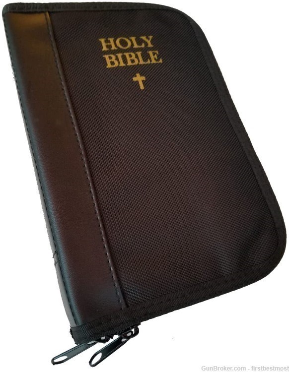 Faux Leather & Canvas Bible Style Gun Case for Med/SM Guns-img-2