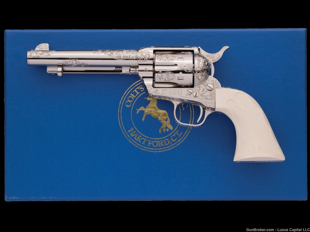 Factory Engraved Colt 3rd Gen Single Action Army Revolver-img-0
