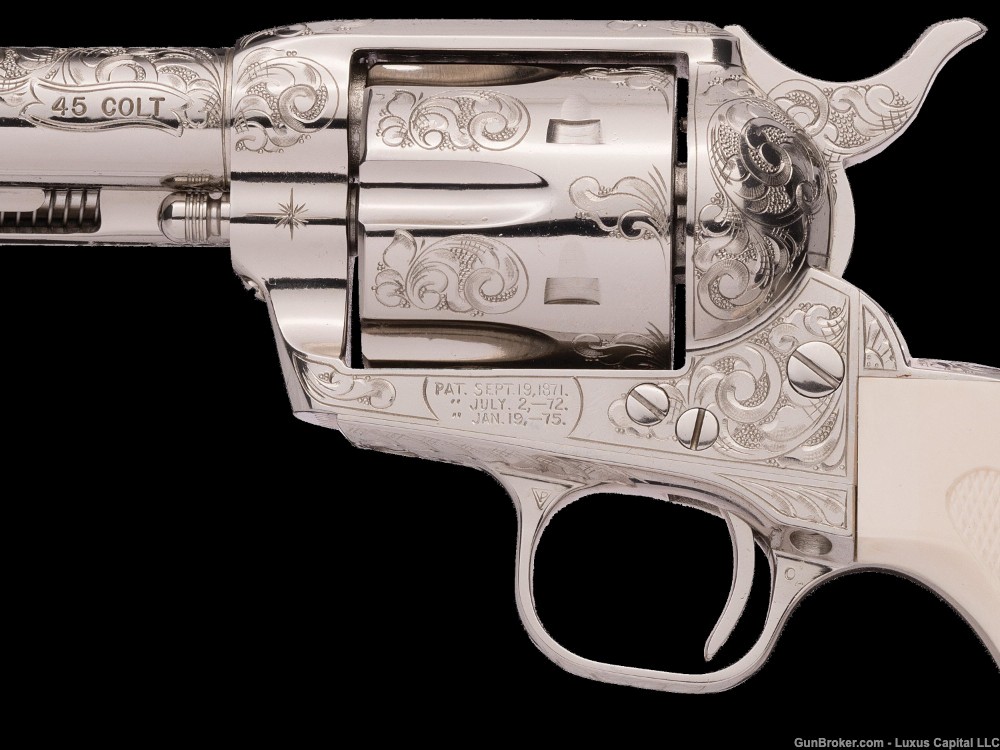 Factory Engraved Colt 3rd Gen Single Action Army Revolver-img-3