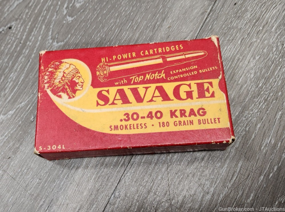 Savage 30-40 Krag 180 Grain Box of 20 Rounds-img-0