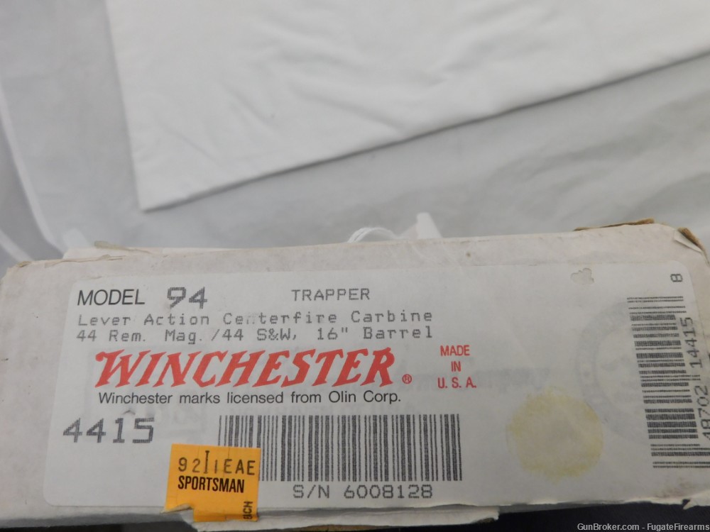 Winchester 94 44 Magnum Trapper 16 Inch In The Box-img-2