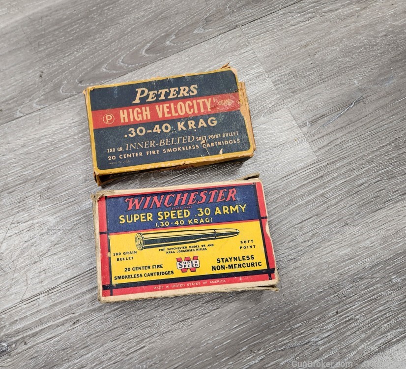 30-40 Krag Lot of Peters Winchester 2 Boxes-img-0
