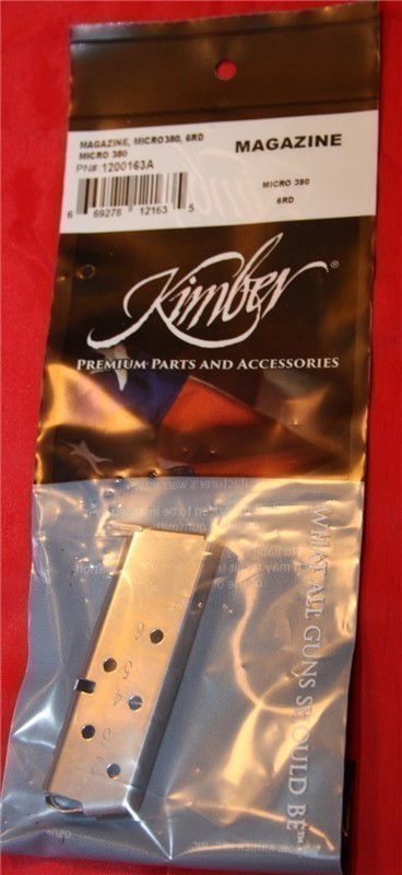 Kimber Micro, .380ACP,  6rd SS, Magazine - NEW!-img-0