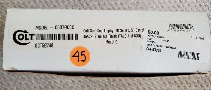 COLT GOLD CUP TROPHY CUSTOM SHOP TALO, 1 of 600, S/S Series 70 .45 ACP-img-18