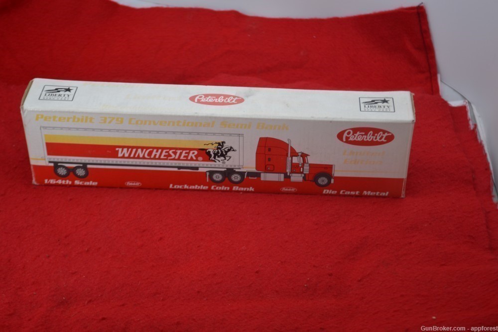 Winchester Peterbilt 379 Semi Bank 1/64th scale Die Cast Metal REDUCED-img-1