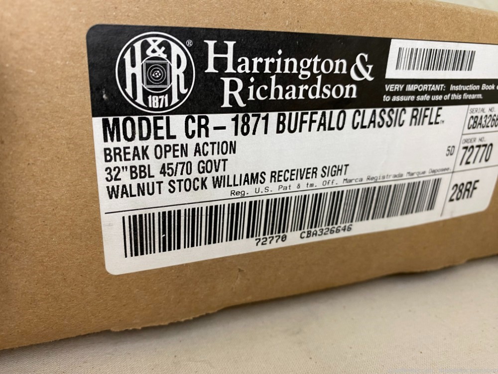 H&R 1871 Buffalo Classic 45-70 Govt 32"-img-1